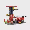 Stavebnica Marioinex Waffle Blocks hasičská stanica 280 dielov, model 906279