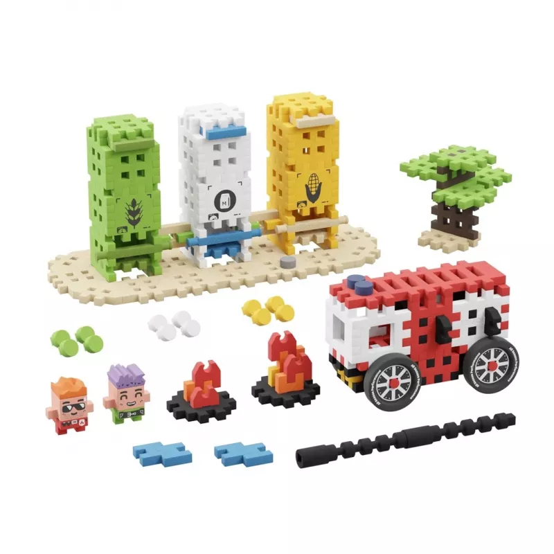 Marioinex Blocks Waffle Mini hasičský zásah, 148 dielov, viacfarebná, od 6 rokov