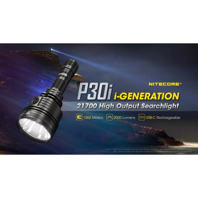 Nitecore P30i čierna ručná baterka LED
