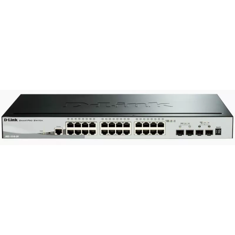 D-Link DGS-1510 Managed L3 Gigabit Ethernet (10/100/1000) čierna