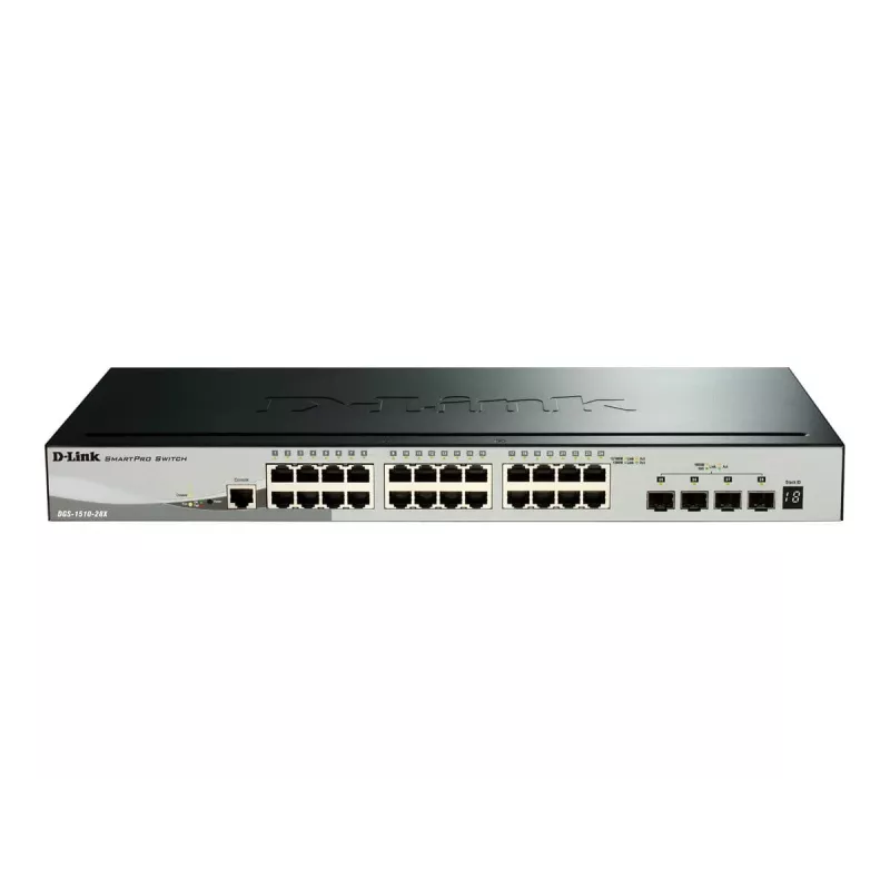 D-Link DGS-1510 Managed L3 Gigabit Ethernet (10/100/1000) čierna