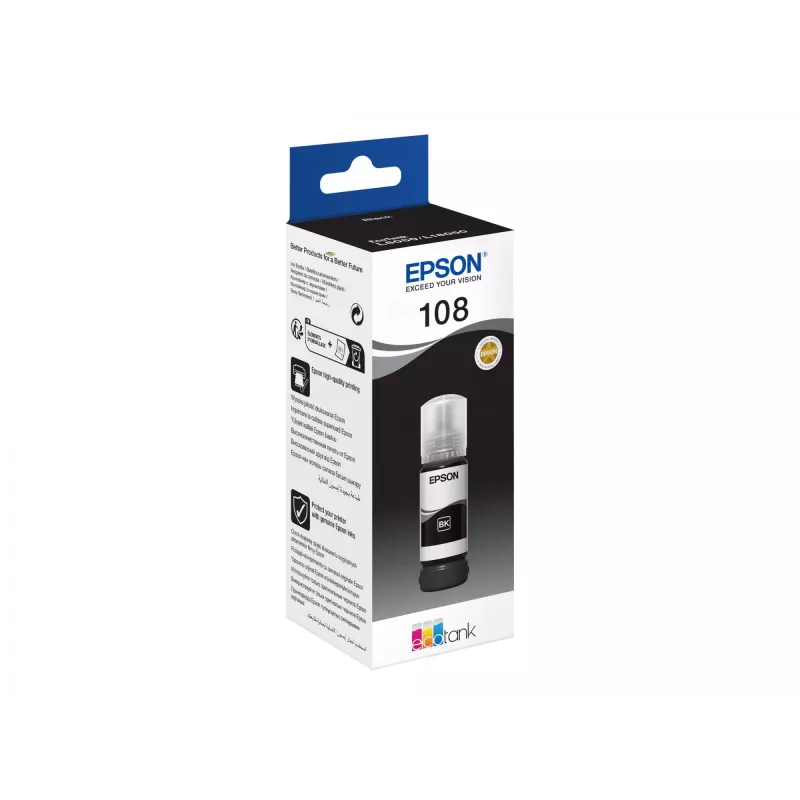 EPSON 108 EcoTank čierna atramentová fľaša