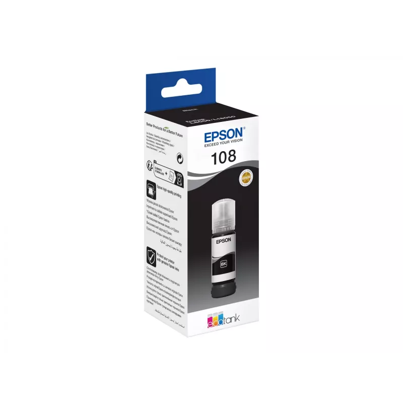 EPSON 108 EcoTank čierna atramentová fľaša