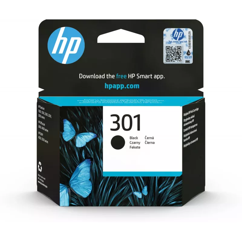 HP 301 originálna atramentová kazeta čierna štandardná kapacita 3 ml