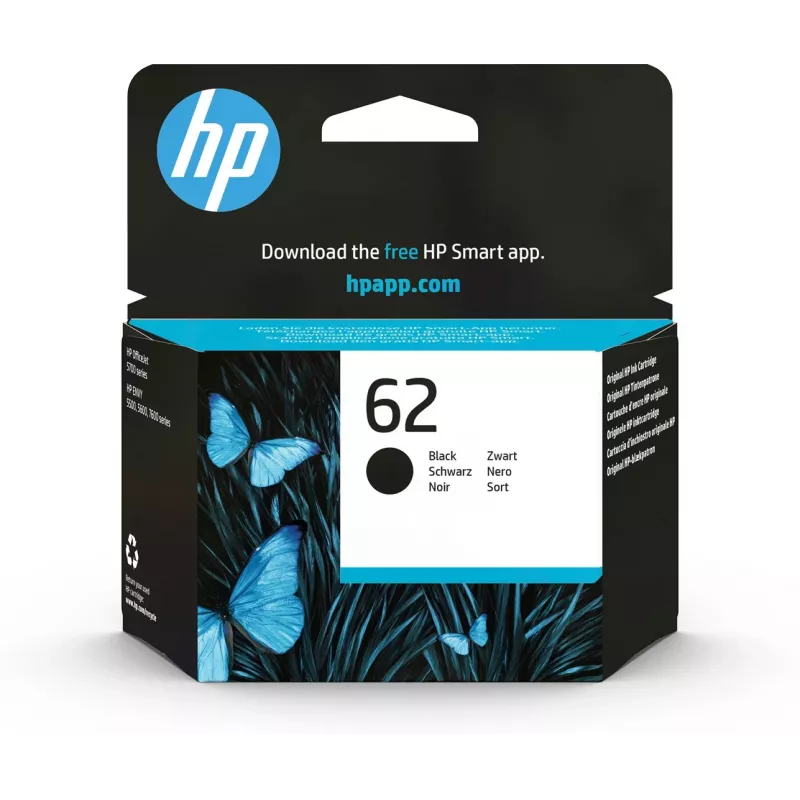 HP 62 čierna originálna atramentová kazeta