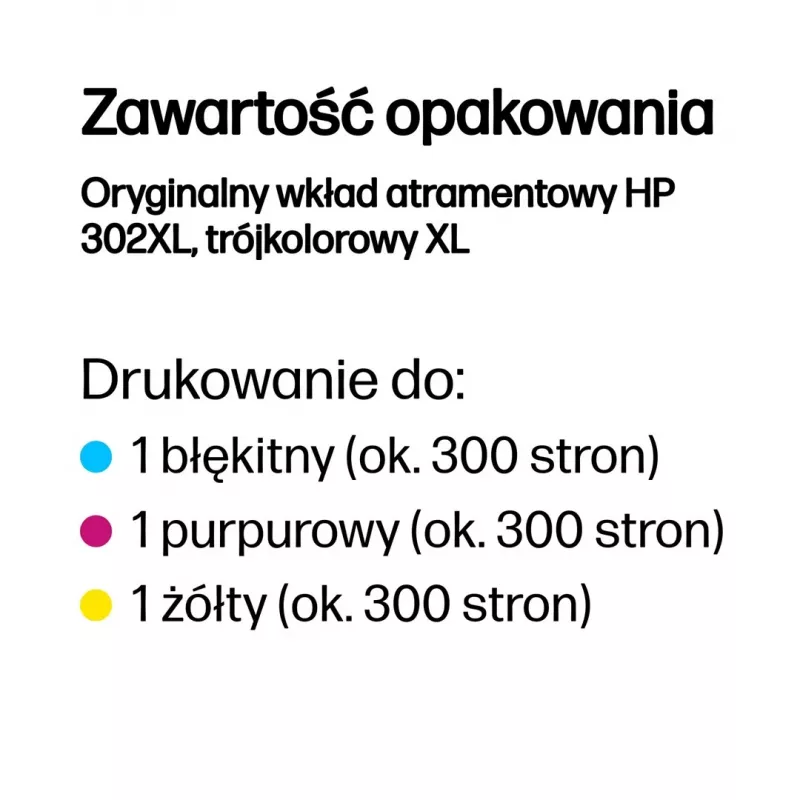 HP 302XL High Yield tri-color originálna atramentová kazeta