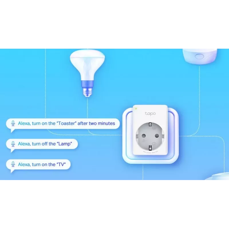 Tapo P100 V2 - inteligentná zásuvka - Mini - bezdrôtová - 802.11b/g/n, Bluetooth 4.2 - 2
