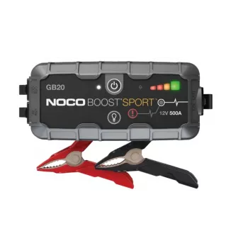 Štartovacie zariadenie NOCO GB20 500A lítium-iónové, 24Wh, IP65, 1x USB 5V/2.1A, integrovaná baterka, pre benzínové motory do 4L