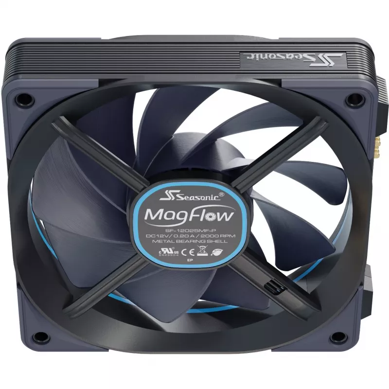 MagFlow 1225 PWM (sada 1 ventilátora) 120,4 x 124,2 x 26,6 mm / hydrodynamické ložisko / 63,33 CFM / 33,78 dBa / 2200 ot/min / magnetický kábel pre jednoduchú inštaláciu (MAGFLOW-1)