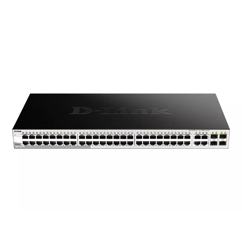 D-Link 48-portový Gigabit Smart Managed switch so 4 combo portami 1000BASE-T/SFP