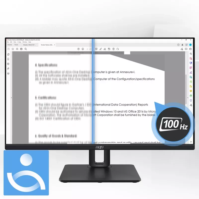 MSI Pro MP245PG 24 palcov IPS FHD HDMI/DP Pivot – plochý monitor – 61 cm