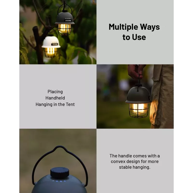 USB kempingová lampa Nitecore LR40 100 lm olivová