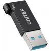Unitek USB-C na USB-A adaptér A1049ABK01 — čierny, kompaktný adaptér USB-C (konektor samica) na USB-A (konektor samec)