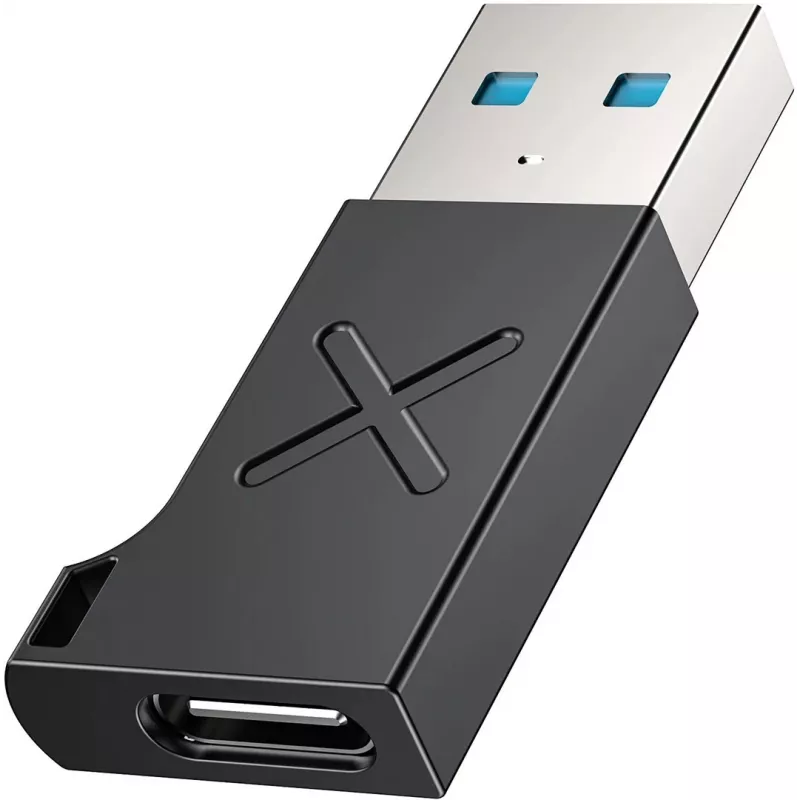 Unitek USB-C na USB-A adaptér A1049ABK01 — čierny, kompaktný adaptér USB-C (konektor samica) na USB-A (konektor samec)