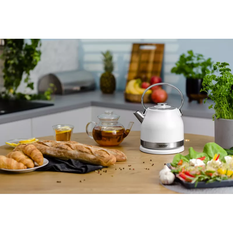 Zelmer ZCK7940 kanvica na vodu 1,5 l 2200 W nerezová, biela