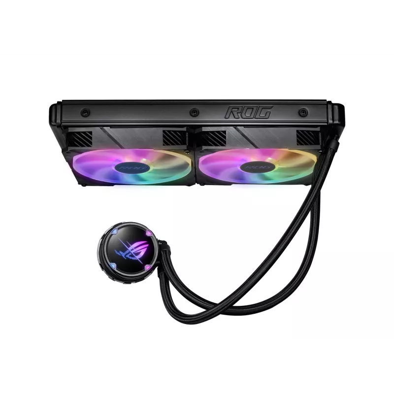 ASUS ROG STRIX LC II 280 ARGB procesorový all-in-one kvapalinový chladič 14 cm čierny 1 ks