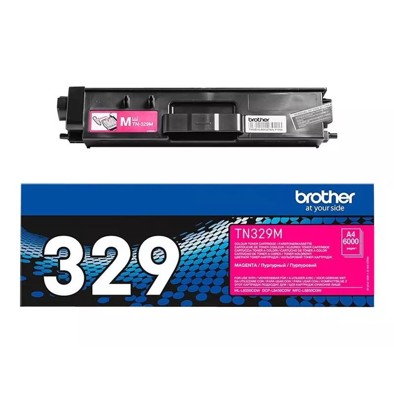 Brother TN-329M tonerová kazeta, purpurová, 6000 strán