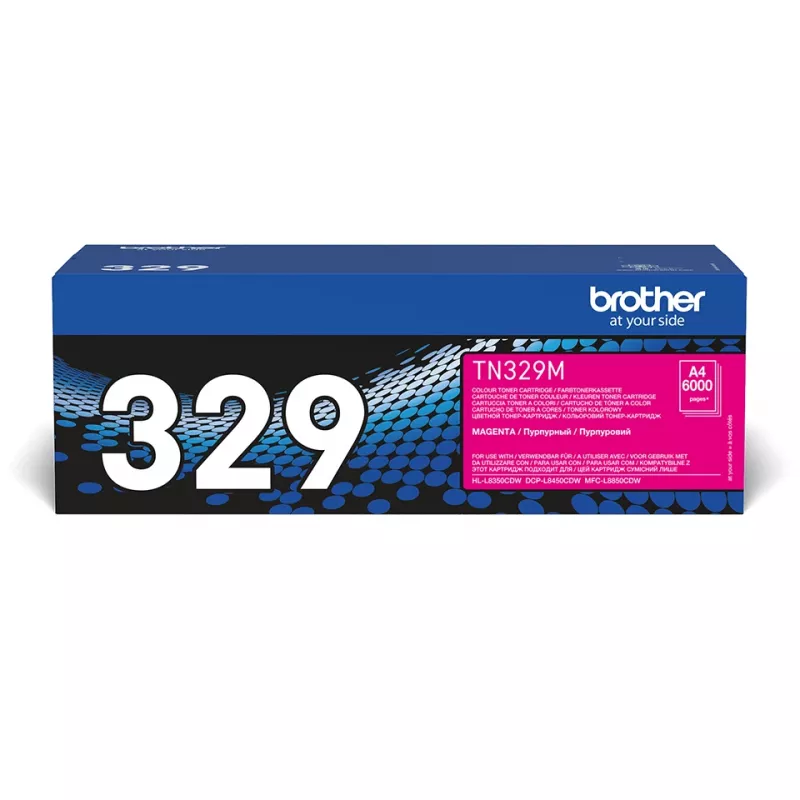 Brother TN-329M tonerová kazeta, purpurová, 6000 strán