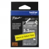 Brother HSe-611E zmršťovacia bužírka, 5,2 mm x 1,5 m, čierna na žltej