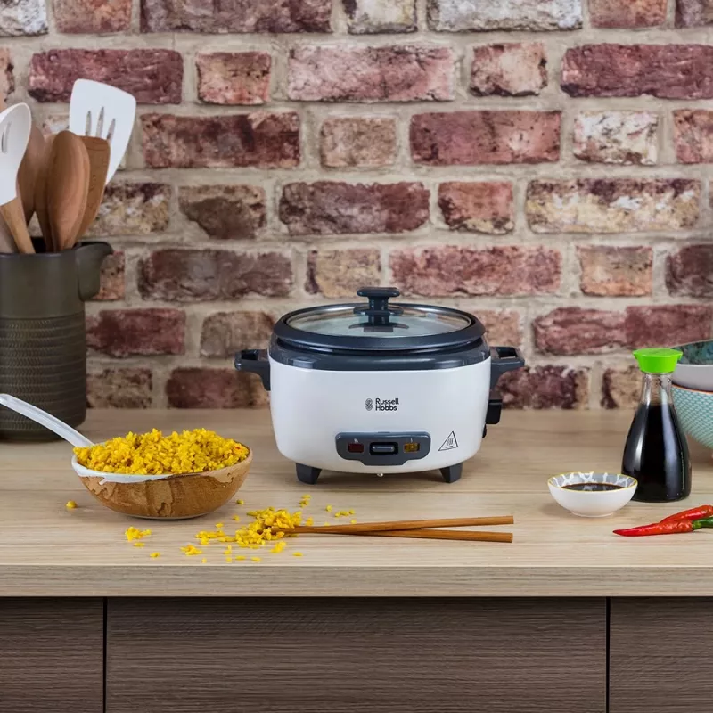Russell Hobbs 27020-56 Mini ryžovar, 0,4 L, čierny/biely