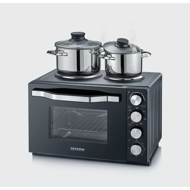 Severin TO 2073 XXL mini rúra na pečenie 60 l 2200 W čierna gril