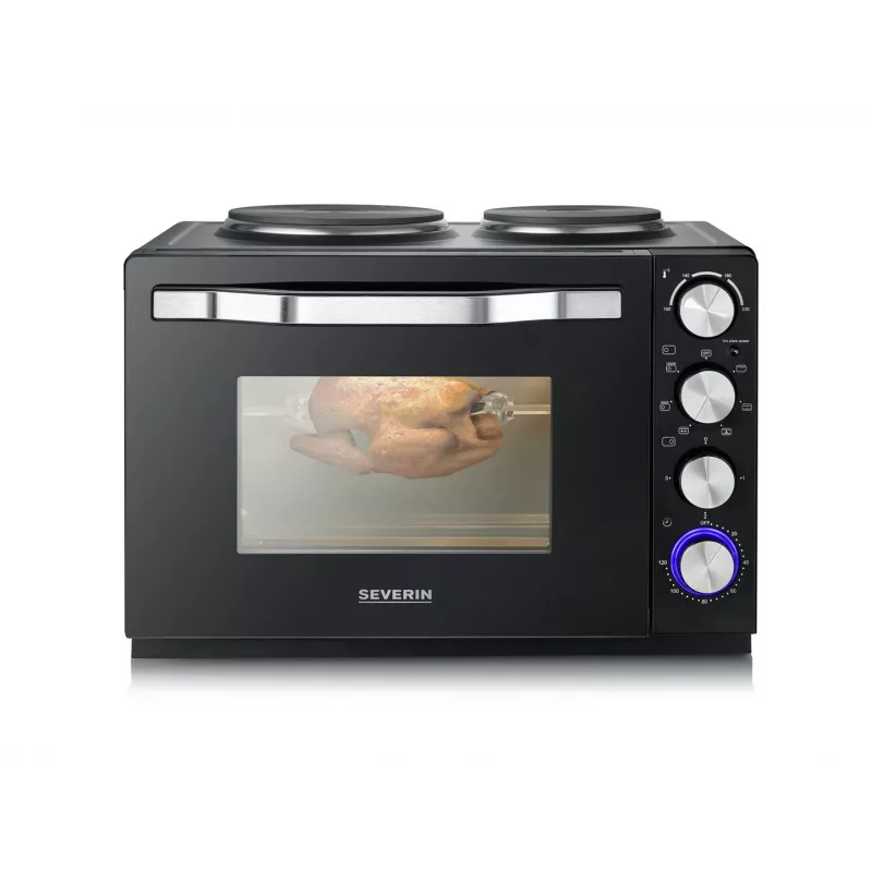 Severin TO 2073 XXL mini rúra na pečenie 60 l 2200 W čierna gril