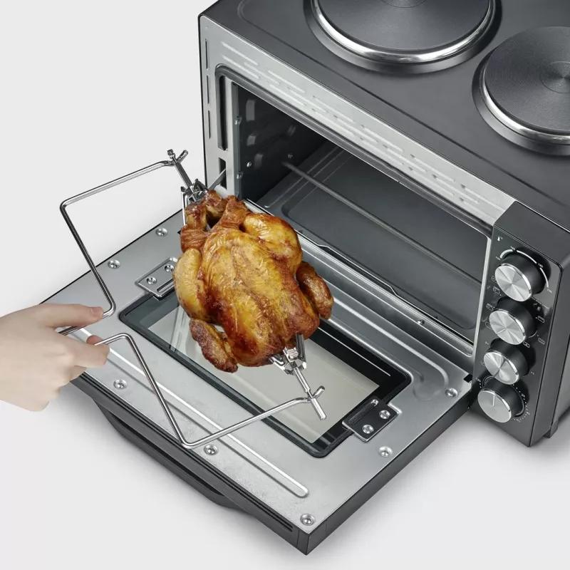 Severin TO 2073 XXL mini rúra na pečenie 60 l 2200 W čierna gril