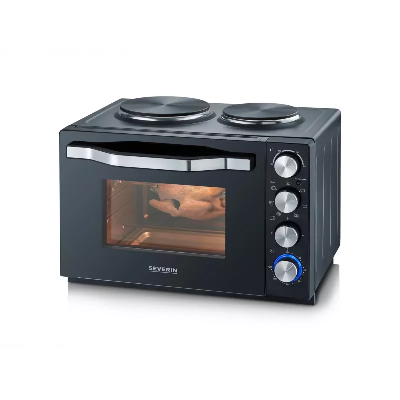 Severin TO 2073 XXL mini rúra na pečenie 60 l 2200 W čierna gril