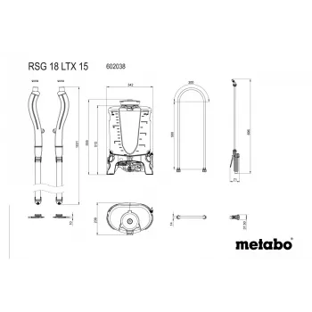 Závesný záhradný postrekovač Metabo RSG 18 LTX 15
