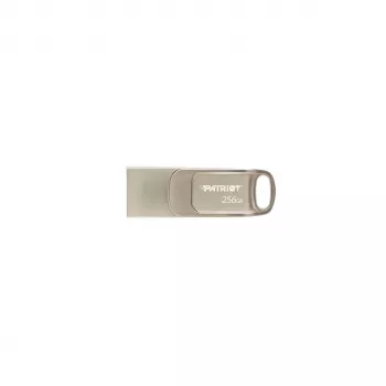 USB flash disk PATRIOT PS256GT560DS5D 256 GB USB 3.2 (USB-A/USB-C) otočný, strieborný, 120 MB/s