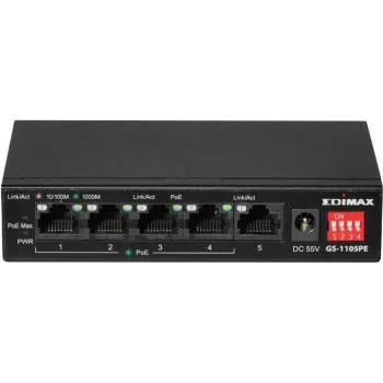 Sieťový switch EDIMAX GS-1105PE 5-port PoE unmanaged switch
