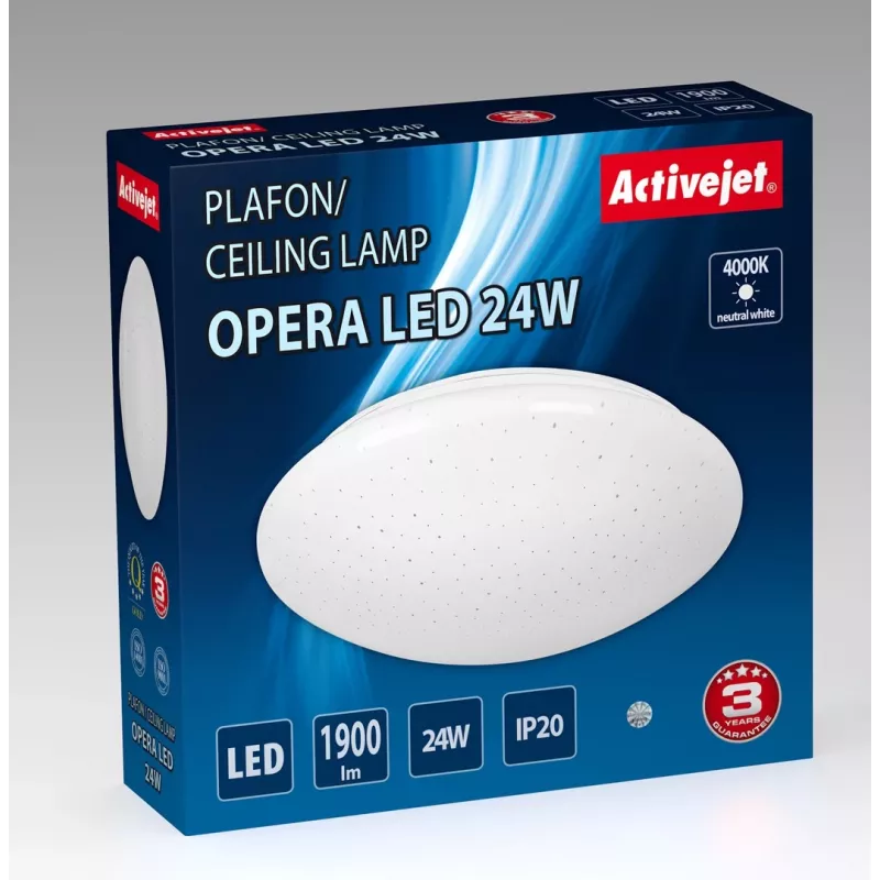 Moderné LED stropné svietidlo Activejet OPERA LED 24W