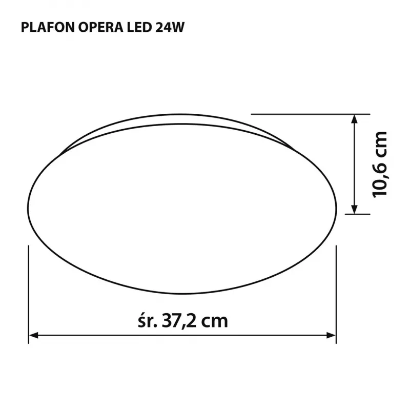 Moderné LED stropné svietidlo Activejet OPERA LED 24W