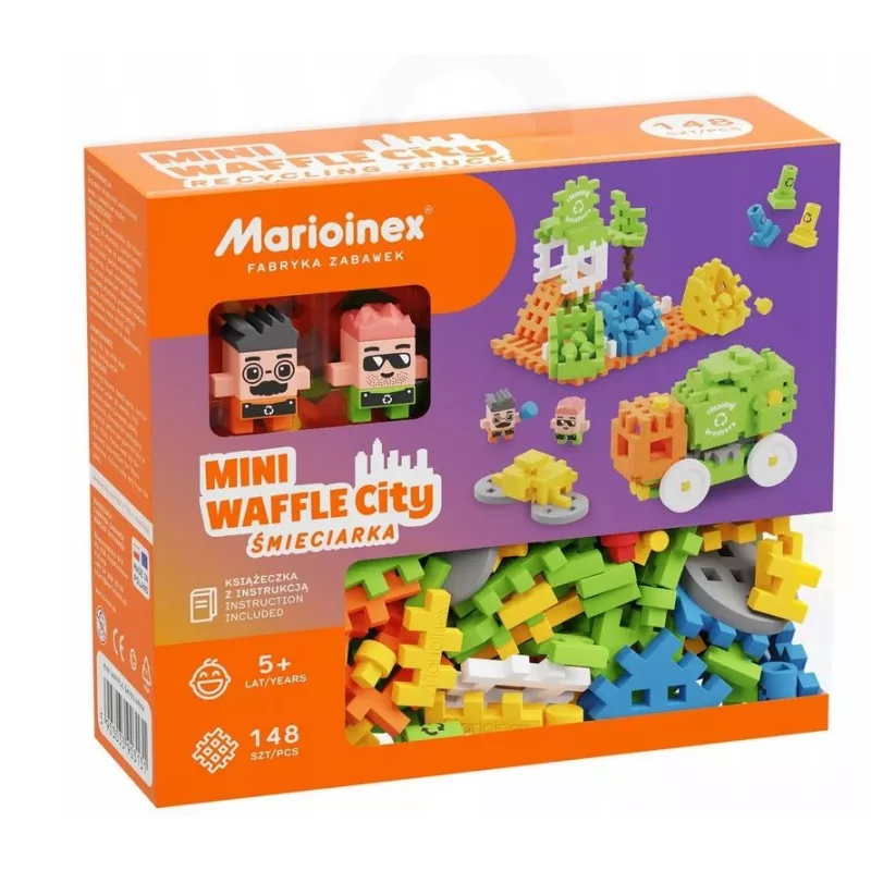 Marioinex Mini Waffle City smetiarske auto, stavebnica, 148 kusov (903131)