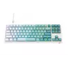 Havit KB901L herná klávesnica biela a zelená USB káblová RGB LED