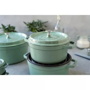 Staub okrúhly liatinový hrniec na dusenie 5,2 L, mäta – La Cocotte 26 cm