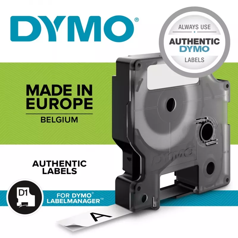DYMO D1 nylónová štítková páska S0718050, 19 mm x 3,5 m, čierna na bielej