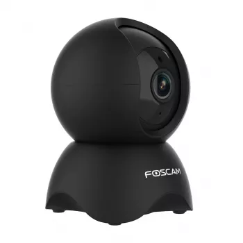 IP bezpečnostná kamera Foscam X5, tvar žiarovky, 5 MP (2560×1920), Wi‑Fi & Ethernet, MicroSD do 256 GB, 360° otáčanie/náklon, 6x digitálny zoom, nočné videnie 8 m