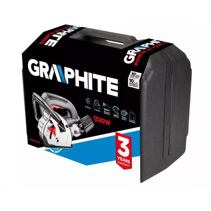 GRAPHITE 59G370 drážkovacia fréza, 1320 W, 125-mm kotúč