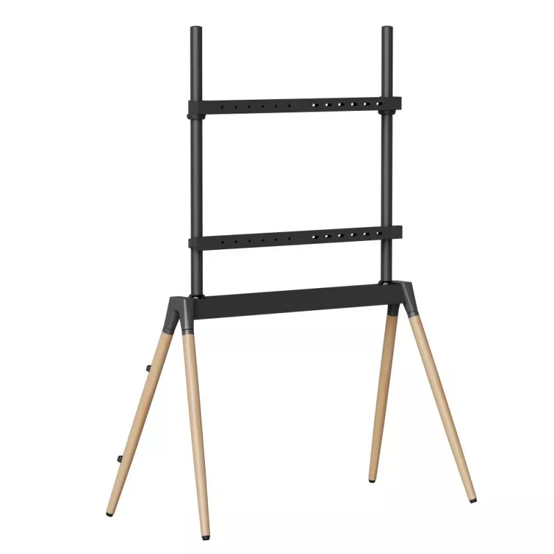 TV príslušenstvo podlahový stojan 55-86/BLK/WOOD TVS-86F-01-BK Gembird