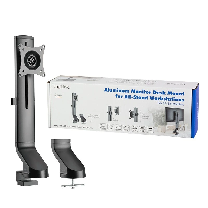 LOGILINK BP0161 držiak monitora 17-32 palcov oceľ pre ploché a zakrivené monitory 8 kg max.