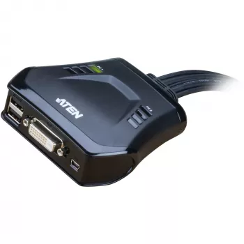 Aten 2-portový USB DVI KVM prepínač s diaľkovým ovládaním na výber portu