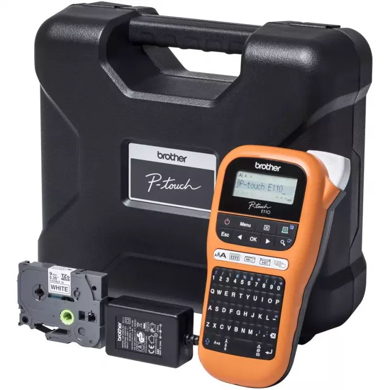 Tlačiareň etikiet Brother PT-E110VP termotransfer farba 180 x 180 DPI 20 mm/s TZe QWERTY