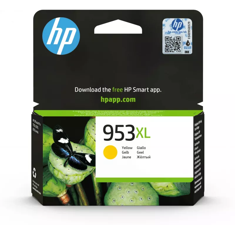 HP 953XL originálna žltá atramentová kazeta s vysokou kapacitou (F6U18AE)