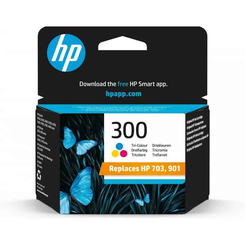 HP 300 trojfarebná atramentová kazeta (CC643EE)