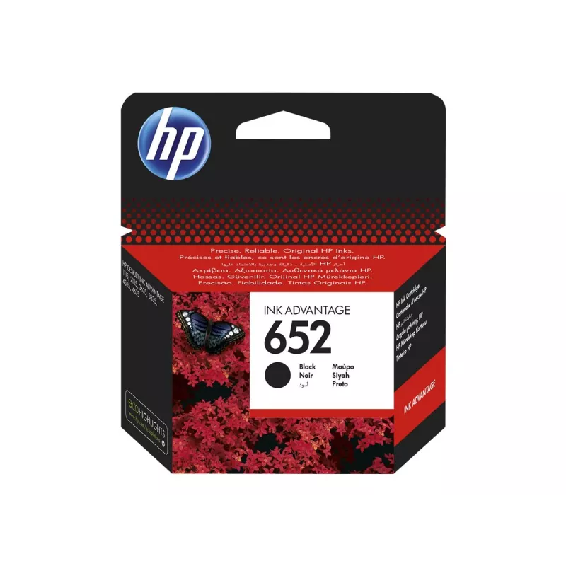 HP 652 čierna originálna Ink Advantage kazeta