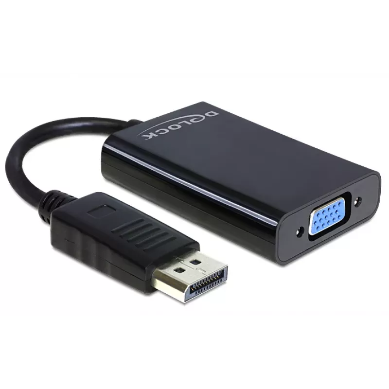 Delock adaptér DisplayPort konektor samec > VGA 15-pin konektor samica - DisplayPort adaptér - DisplayPort (M)
