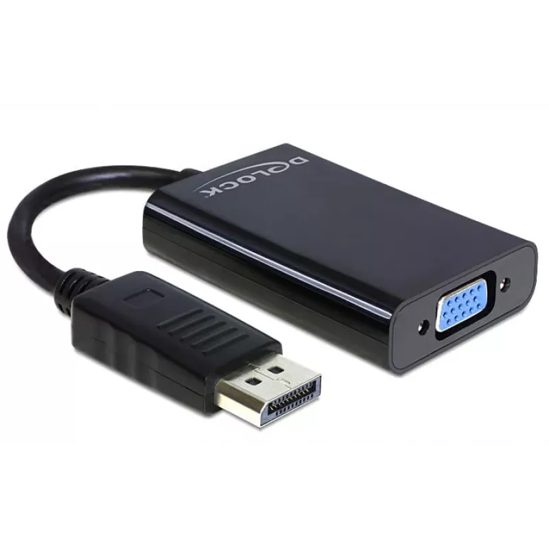 Delock adaptér DisplayPort konektor samec > VGA 15-pin konektor samica - DisplayPort adaptér - DisplayPort (M)
