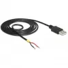 DELOCK kábel USB 2.0 Type-A samec > 2x voľné konce kábla