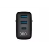 Nabíjačka HAVIT UCLE001 EU GaN trojportová 30 W čierna — kompaktná USB nabíjačka s 3 portami